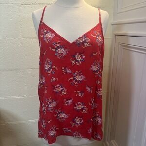NWT‎ Stitch Fix Skies Are Blue Size Large Camille Camisole Tank Top Red Floral